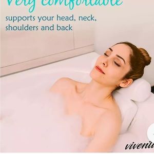 Viventive Luxurious Bath Pillow Non-Slip & Extra Thick with Head.